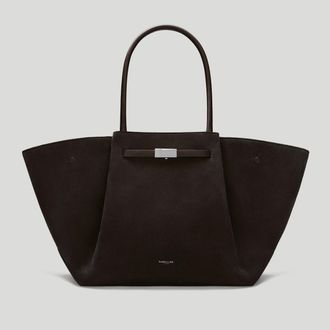 DeMellier The New York in Dark Chocolate Suede Leather Shoulder bag