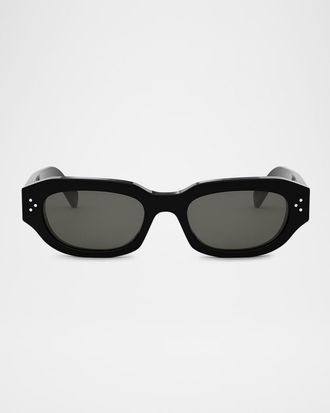 Celine Mens 3 Dots Acetate Rectangle Sunglasses
