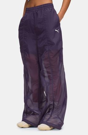 Puma Dare To Woven Track Pants in Deep Plum at Nordstrom, Size X-Large