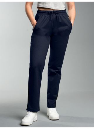 Trigema Sweathose TRIGEMA TRIGEMA Freizeithose aus Sweat-Qualit&auml;t, Damen, Gr. 4XL, US-Gr&ouml;ssen, blau (navy), 70% Baumwolle, 30% Polyester, Hosen Sweathose