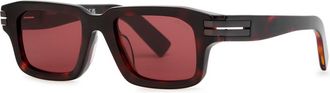 Ermenegildo Zegna Square-frame Sunglasses - Brown Havana - One Size
