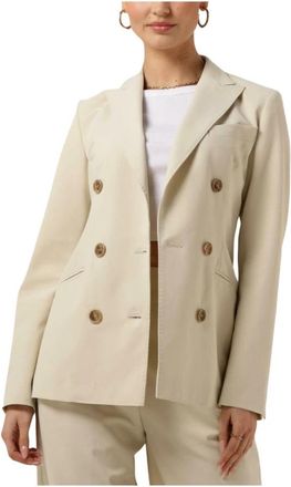 Semicouture Beige Alexina Dames Blazer - Dames - Blazers - Beige - 2XS - Jassen