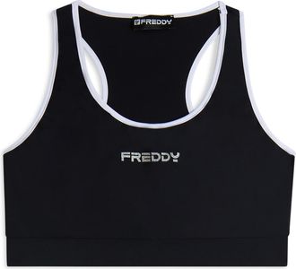 Freddy Reggiseno Sportivo con Supporto Medio e bordature a contrasto