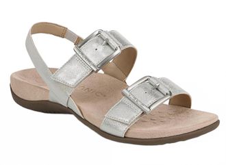 Vionic Womens Reese Backstrap Sandals In Silver