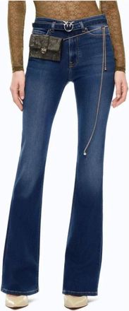 Pinko Pinko, Jeans, Dames, Blauw, W28, Denim, Flora Flare Jeans