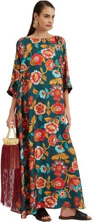 La DoubleJ Muumuu Dress Round Neck Hottie Emerald at Nordstrom, Size Xx-Small