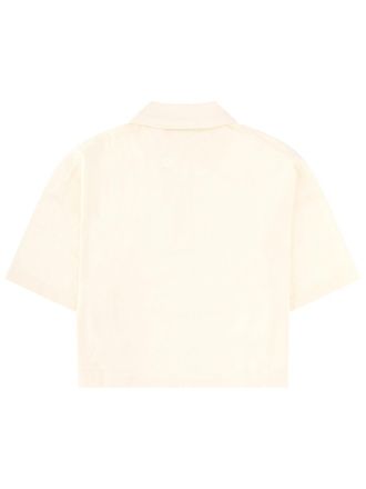Maison Kitsun&eacute; Logo-Embroidered Organic Cotton Polo Shirt - White