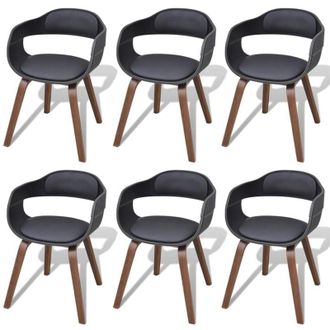 vidaXL Sedie da Pranzo 6 pz Crema in Legno Piegato e Similpelle vidaXL