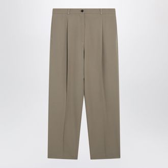 The Row Gianni tapered wool gabardine trousers in beige