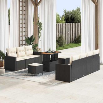 vidaXL Conjunto De Sof&aacute; De Jard&iacute;n 10 Uds. 7-n&uacute;mero De Plazas Vidaxl
