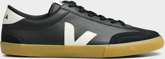 Veja Mens Volley black leather sneakers Men