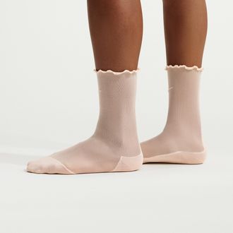Nike Unisex Sheer Training Ankle Socks in White | SK0009-838