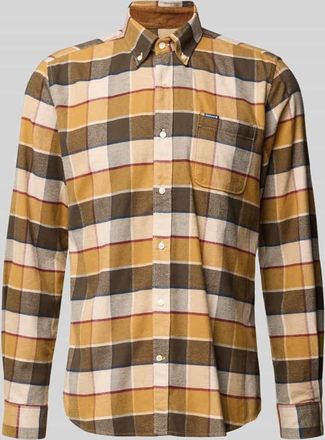 Barbour Tailored Fit Freizeithemd aus reiner Baumwolle in Schlamm, Größe XXL