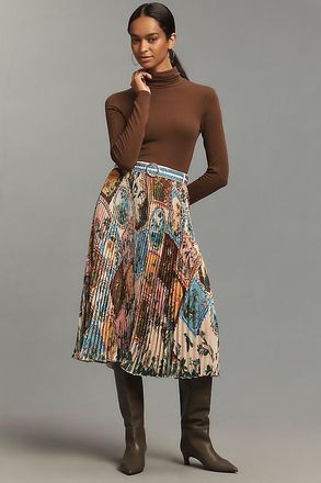 Ranna Gill Aria Pleated Midi Skirt