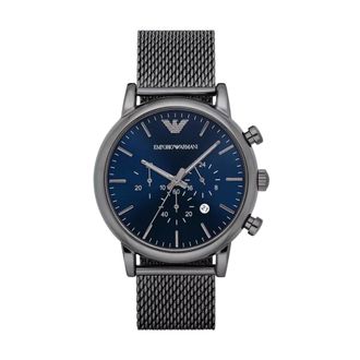 Emporio Armani Accessoires, Heren, Grijs, ONE Size, Luigi Chronograph Horloge