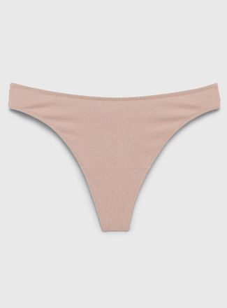 Miiyu Womens Solid high-cut essential thong Organic cotton