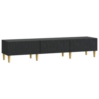vidaXL Mueble De Tv 147 X 34,5 X 30 Cm Negro Madera De Ingenier&iacute;a Vidaxl