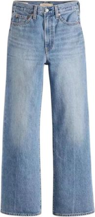 Levi's Ribcage Wide Leg Jeans - Dames - Loose Fit Jeans - Blauw - 4XS L32 - Katoen - Jeans
