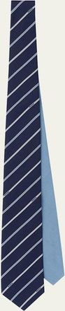 Prada Mens Needlepoint Silk Tie