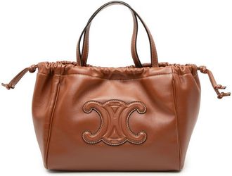 Celine Pre-owned Celine Small Calfskin Cuir Triomphe Cabas Drawstring Satchel Ladies F-TG-2263