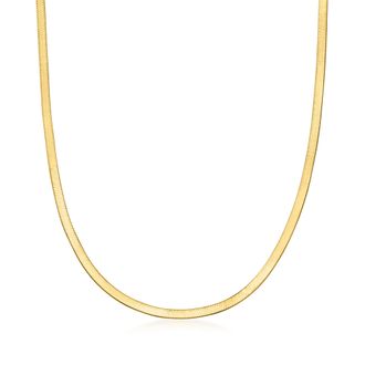 Ross-Simons 3mm 14kt Yellow Gold Herringbone Necklace