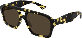 Bottega Veneta Zonnebril - unisex - Zonnebrillen - Bruin - 56 MM - Accessoires