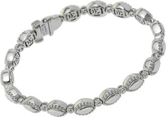 Charles Krypell Firefly Sterling Silver and 14K White Gold Womens Bracelet 5-6963-FFS