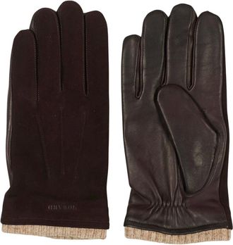 Howard London Accessoires, Heren, Bruin, 10 1/2 IN, Wol, Leren Handschoenen Bob