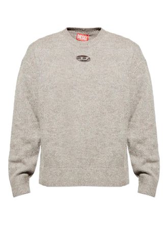 Diesel K-Areeso logo cut-out sweater - men - Wool/Polyamide/Alpaca Wool - L - Neutrals