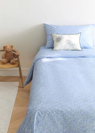 Mango Copripiumino bimbo/a percalle fiori letto 135/140 cm blu - Home - Letto 135/140 cm - MANGO HOME