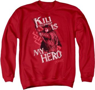 Gildan The Hobbit Kili Is My Hero Adult Crewneck Sweatshirt