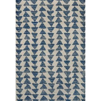 Jonathan Y Designs Aisha Moroccan Triangle Geometric Area Rug in Cream/navy at Nordstrom, Size 5Ft 0In X 8Ft 0In