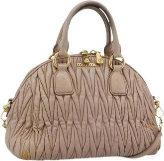 Miu Miu Pre-owned Hand Bag - Dames - Vintage Handtas - Roze - ONE Size - Leer - Vintage