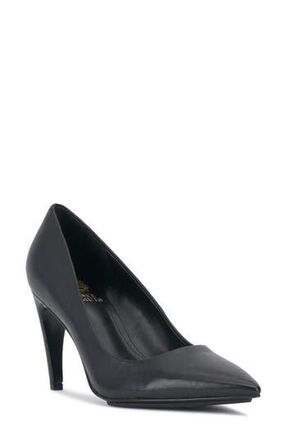 Vince Camuto Brislana Pointed Toe Pump in Black Leather at Nordstrom Rack, Size 9