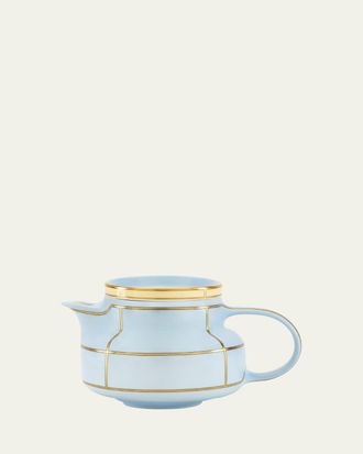 Ginori 1735 Diva Colonna Teapot with Cover, Celeste