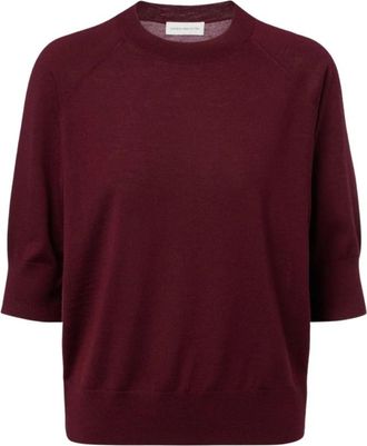 Dries Van Noten Tuomas Sweater - Dames - Ronde hals truien - Rood - S - Wol - Truien & Vesten
