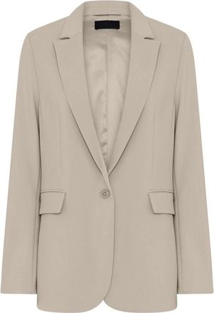 C.Ro Klassieke Blazer in Zandkleur - Dames - Blazers - Beige - S - Polyester - Jassen