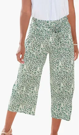 Lascana Printed Culottes in Green Printed at Nordstrom, Size 10