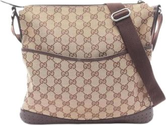 Gucci Pre-owned Cross Body Bags, female, Beige, Size: ONE SIZE Pre-owned Vintage Shoulder Bag