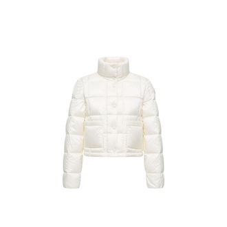 Moncler Jarcieu Braided Trim Short Down Jacket White Size 0