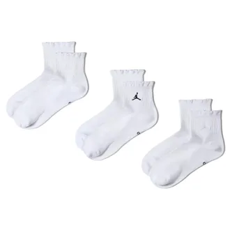 Nike Jordan Womens Jordan Everyday Ankle Socks (3 Pairs) in White | IR0597-901