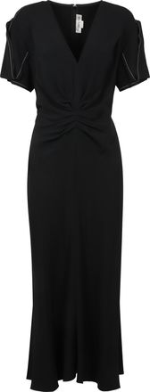 Victoria Beckham Womens Stretch Viscose Dress - Black - Size EU 34 (Womens)