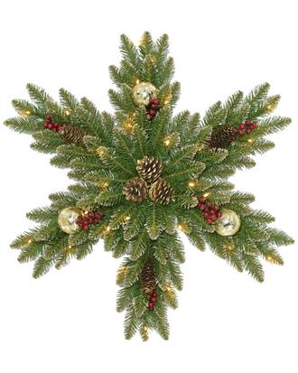 National Tree Company 32-Inch Gold Dunhill Fir Snowflake