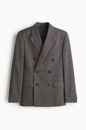 H&M Doppelreihiges Jackett in Regular Fit - Schwarz