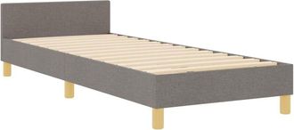vidaXL Estructura De Cama Con Cabecera Taup&eacute; 80 X 200 Cm Tela Vidaxl