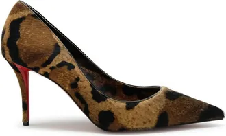 Christian Louboutin Schoenen, Dames, Bruin, 39 EU, Leer, Miss Z 80 Pump