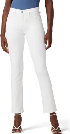 Hudson Nico Mid-Rise Straight Ankle in White at Nordstrom, Size 30
