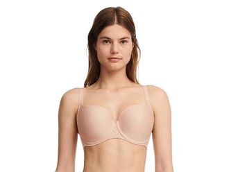 Chantelle Norah Open Neckline T-Shirt Bra Womens Bra Nude Blush : 34B, Elastane/Lace/Nylon
