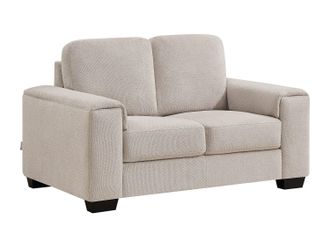 Vente-Unique Sof&aacute; de 2 plazas en tela texturizada beige EMBAPO