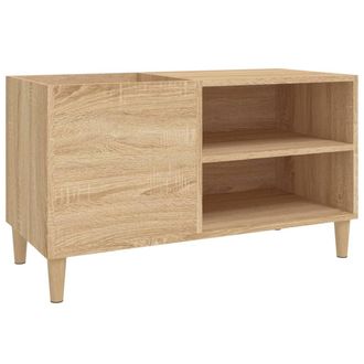 vidaXL Vidaxl - Mueble Discos Madera Contrachapada Roble Sonoma 84,5x38x48 Cm